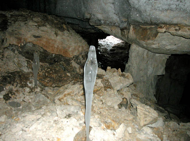 ice stalagmites