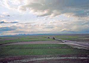 Anatolian steppe and clouds over Mt. Hasandag
